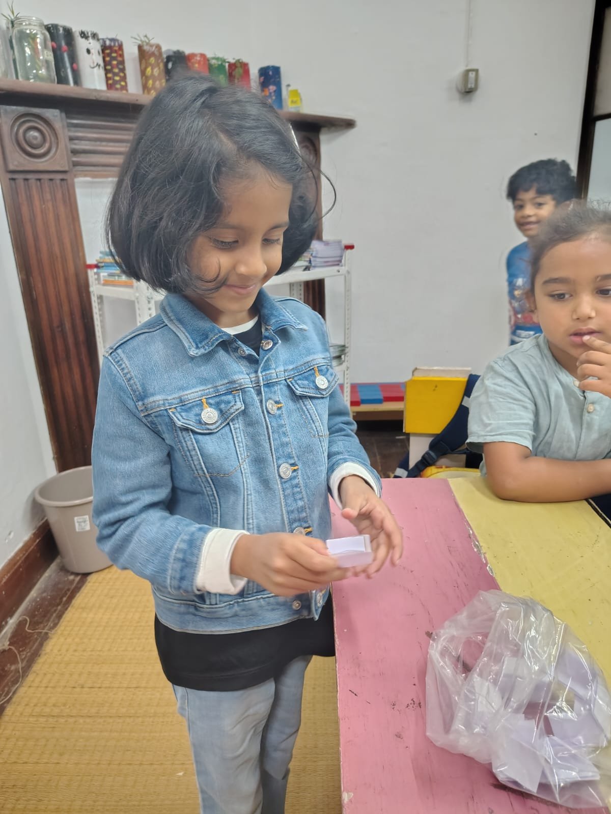 First Step children playing the action words game