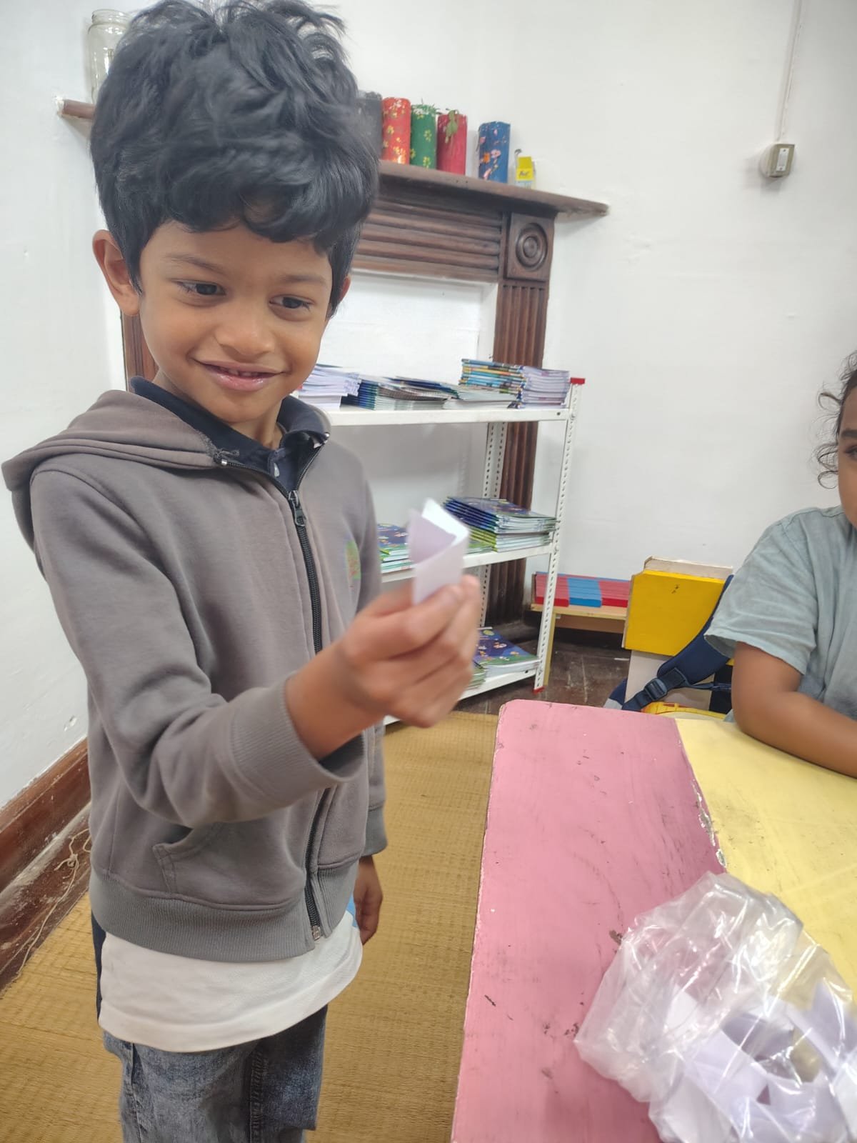 First Step children playing the action words game