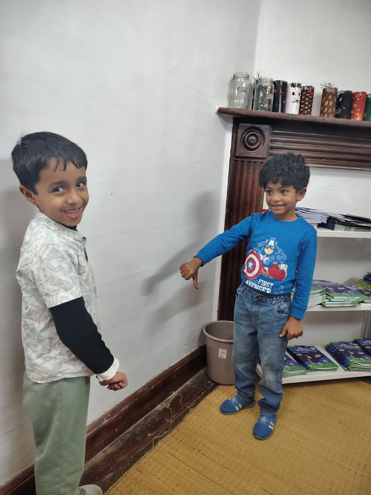 First Step children playing the action words game
