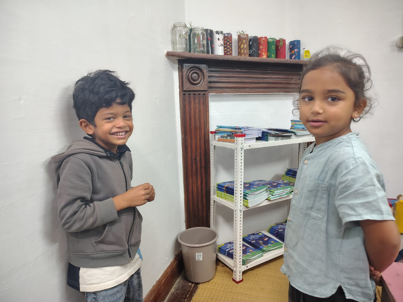 First Step children playing the action words game