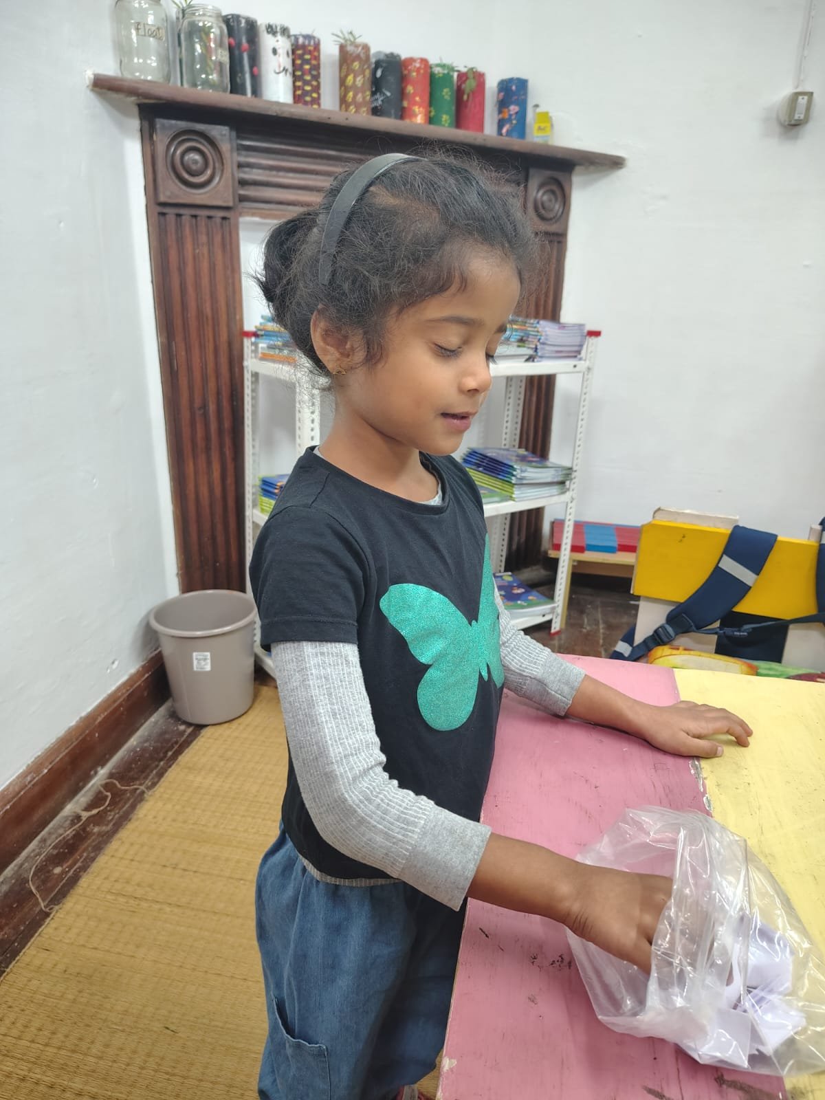 First Step children playing the action words game