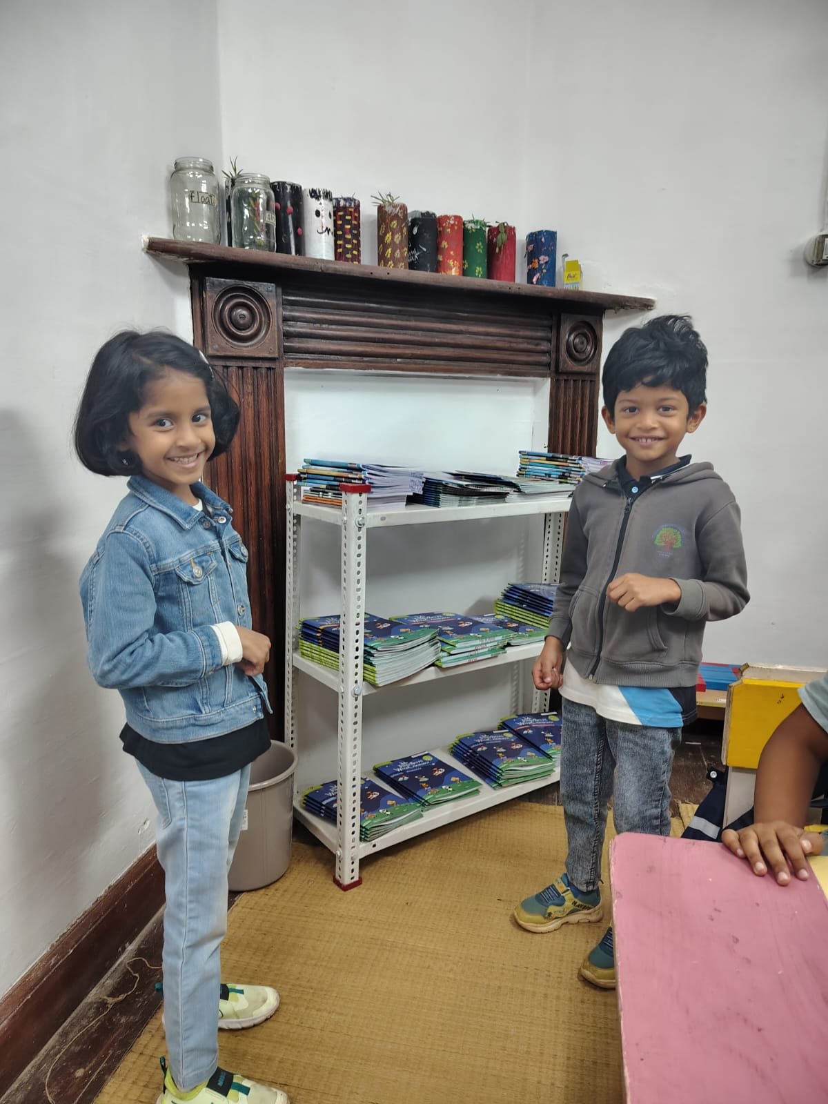 First Step children playing the action words game