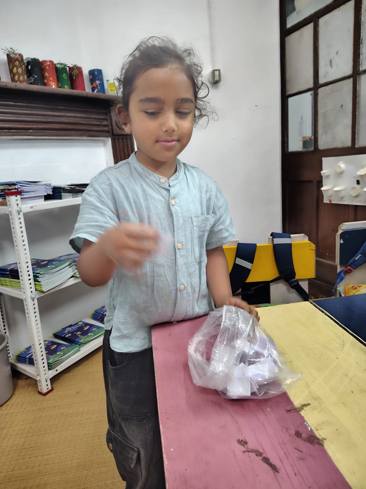 First Step children playing the action words game