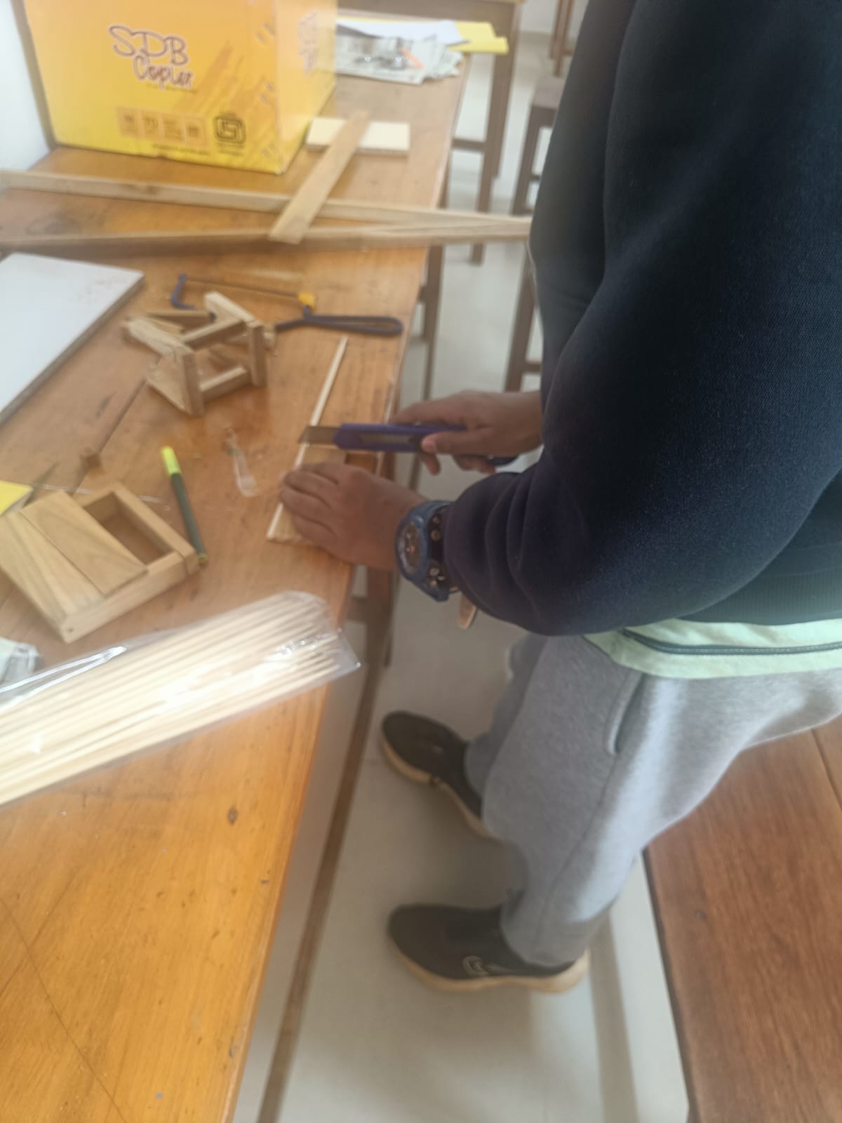 Sawdust and Focus: Elisha Builds a Table and Chair From Scratch at bms