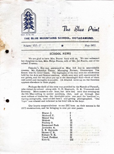 The Blue Print, May 1972, Volume VII-2, cover