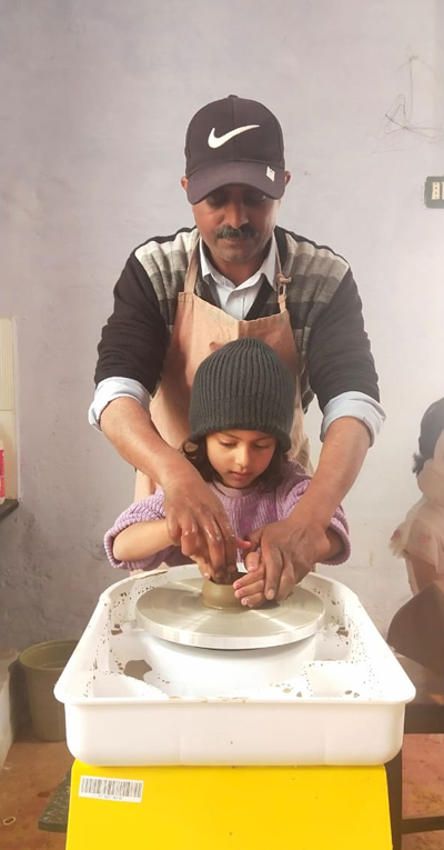 pottery class at blue mountain school