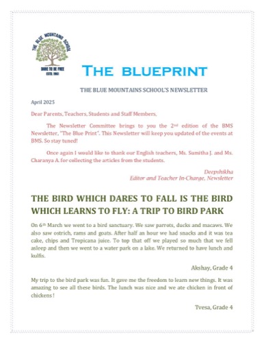 Newsletter, April 2025 cover
