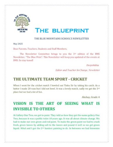 Newsletter, May 2025 cover