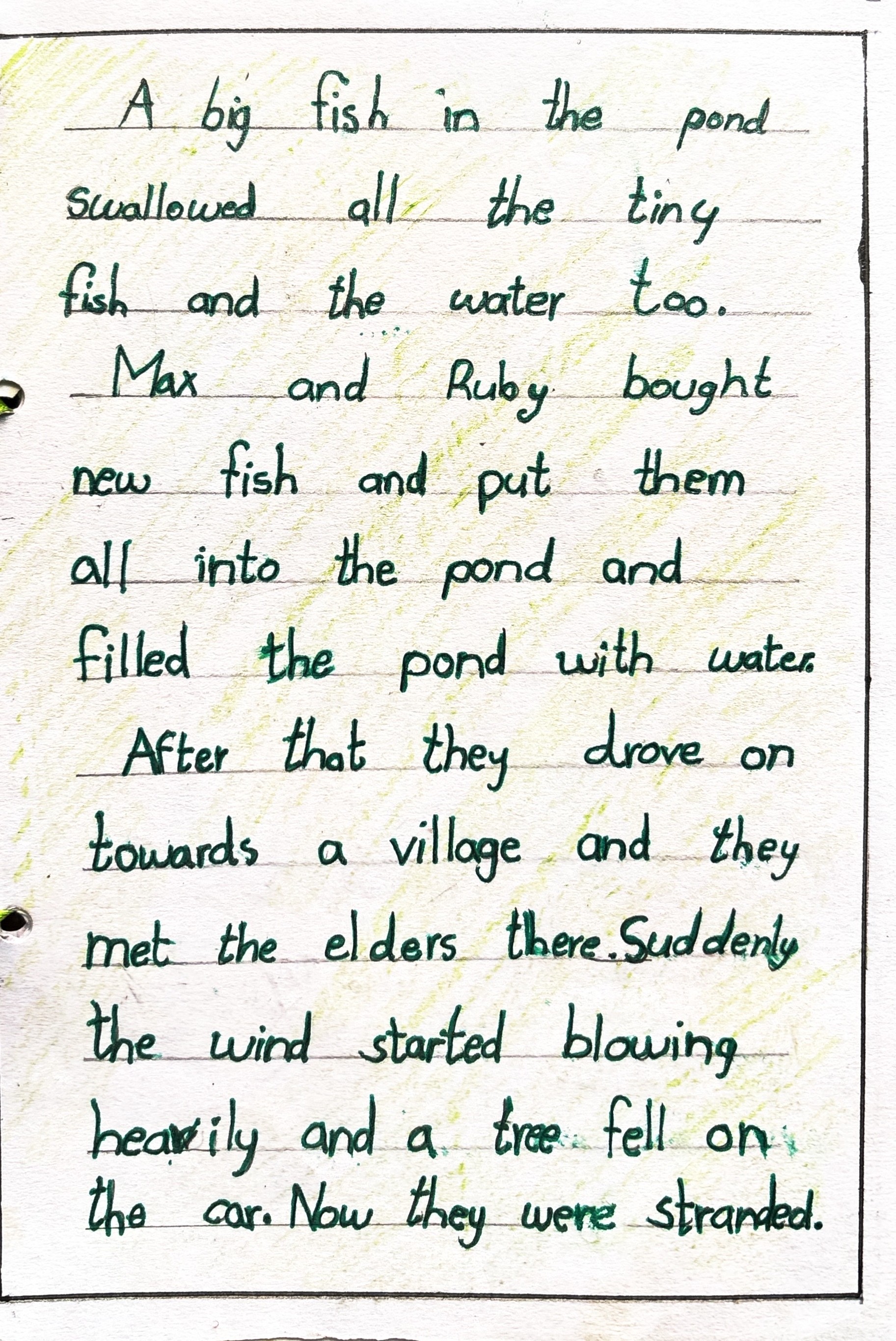 Magical Kerchief — Part 2 of 7 — handwritten page